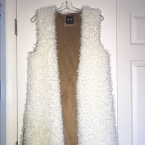 Reversible faux fur vest
